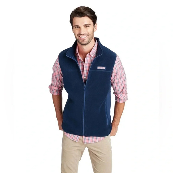 Vineyard Vines Harbor Fleece Vest Jacket - Picture 1 of 10